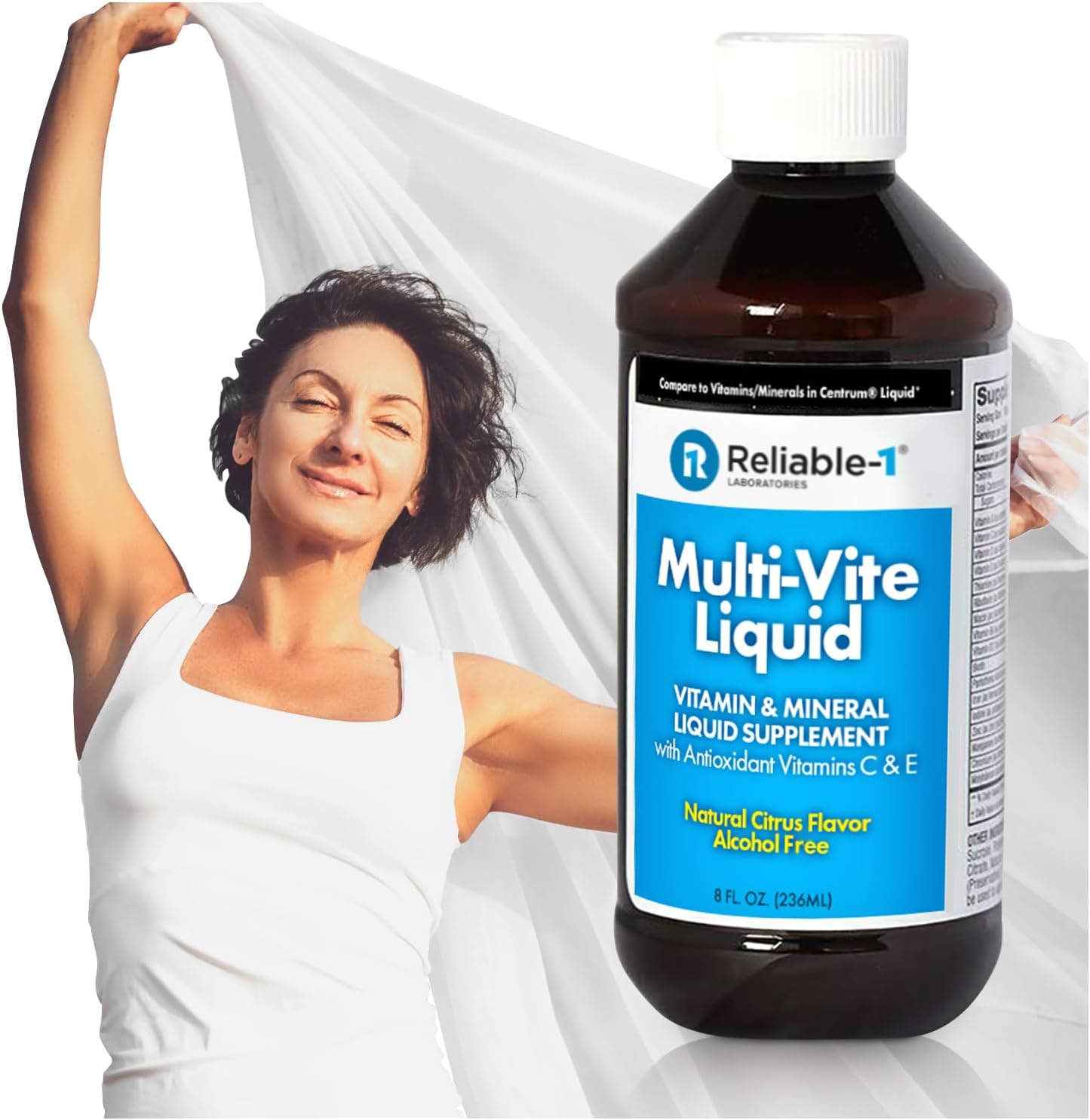 Reliable-1 Laboratories Multi-Vite Liquid Multivitamin for Adults Liquid Vitamins Antioxidant Supplement for Immunity