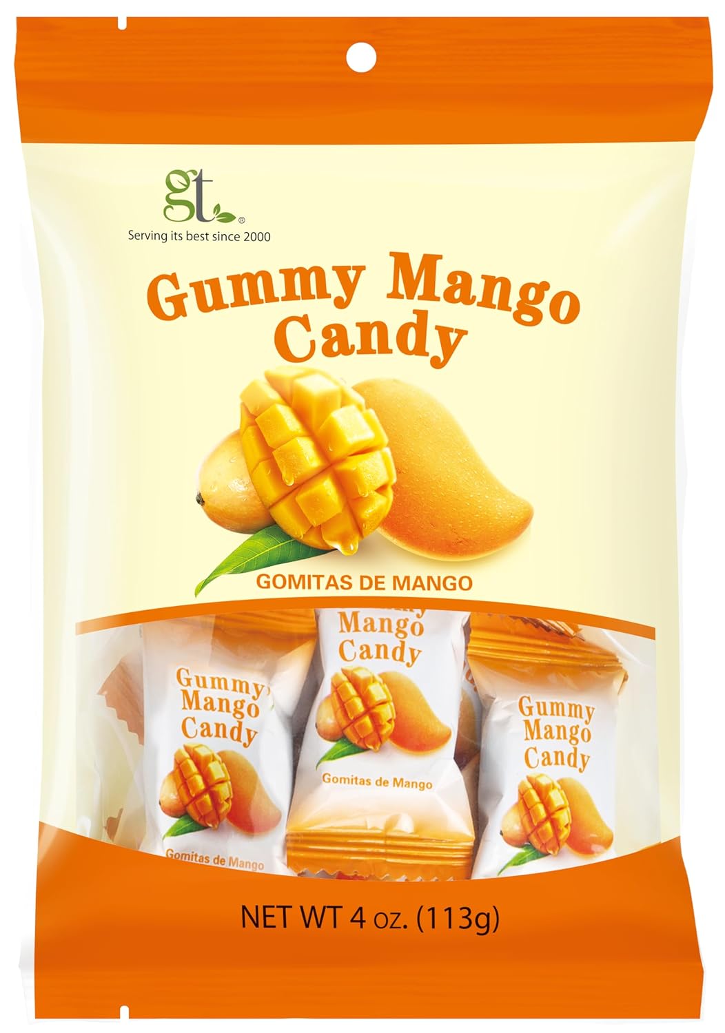 GT Gummy Mango Candy, 4 Ounce Bag (1-Pack)