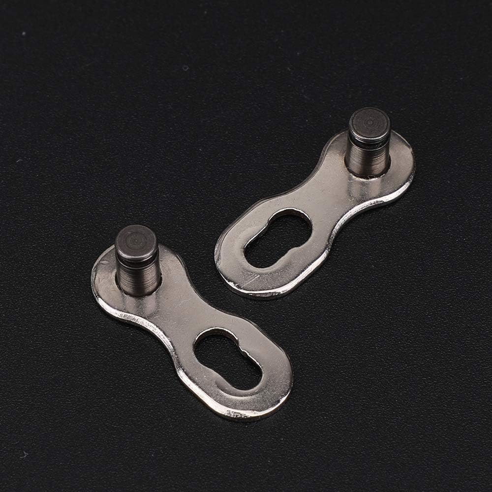 10 Pairs 20pcs Bicycle Missing Link for 6-7-8 Speed Chain, QKURT Professional Reusable Bicycle Chain Link Connector, Steel Bike Chain Link