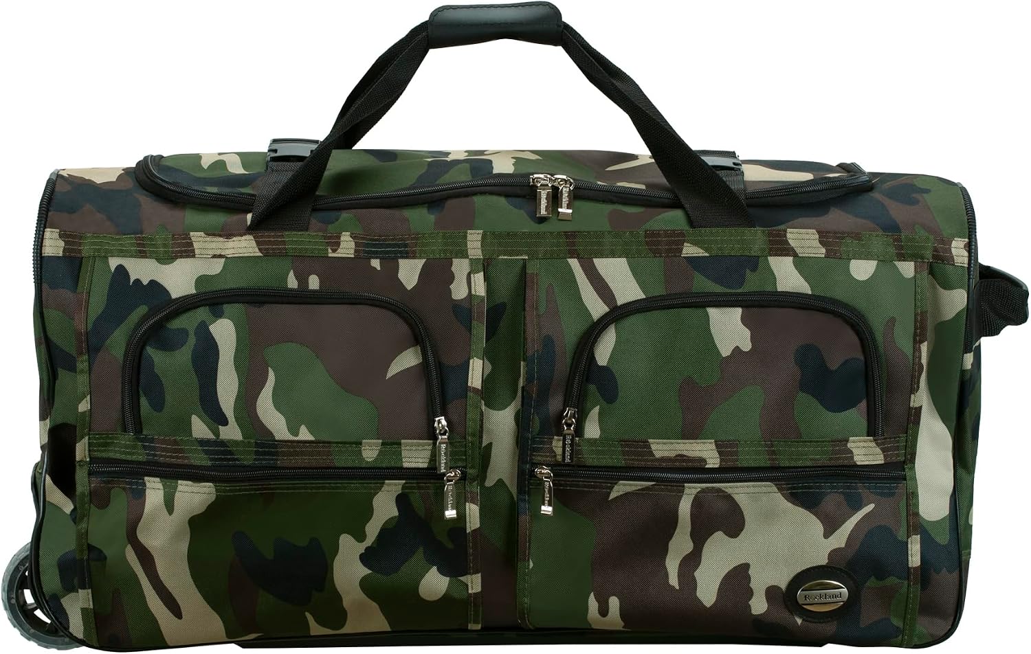 Rockland Rolling Duffel Bag, Black, 22"