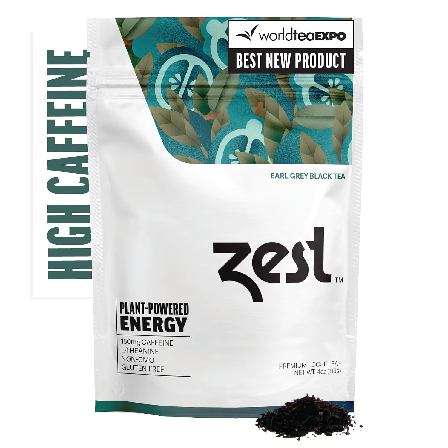 Zest Energy Green Tea – Pomegranate Mojito High Caffeine Tea Bags for Focus & Morning Energy – Natural Caffeinated Tea with 135mg Caffeine – Coffee Substitute – 20Ct Pack, Non-GMO & Keto Friendly