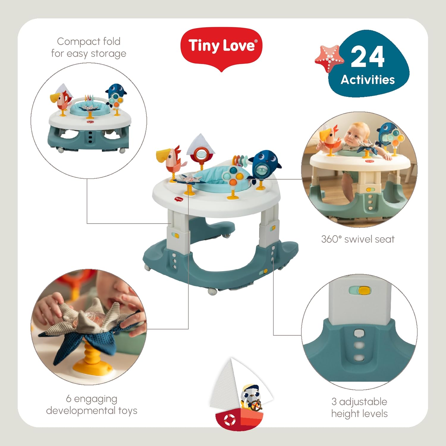 Tiny Love 4-in-1 Here I Grow Mobile Activity Center, Magical Tales