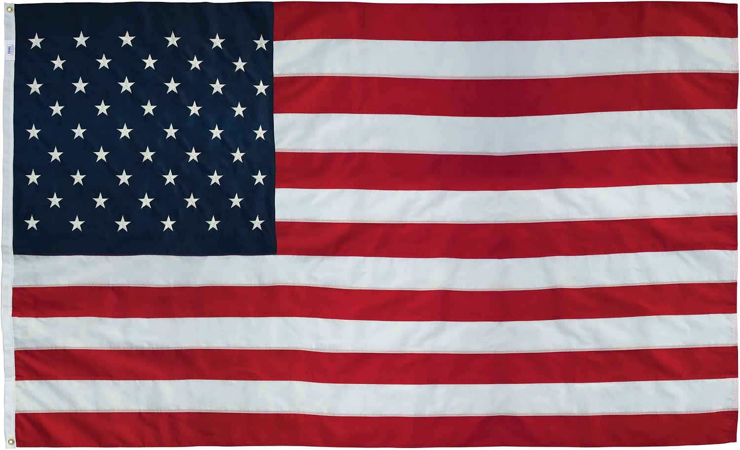 America’s Flag Company - American Flag 5x8 FT – Heavy Duty Nylon Outdoor US Flag – Embroidered Stars, Sewn Stripes, Brass Grommets - Made in USA - by Valley Forge Flag