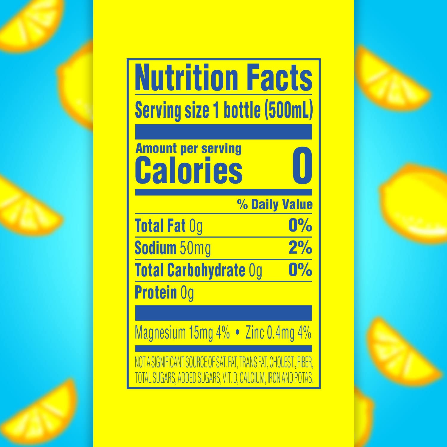 SPLASH REFRESHER Flavored Water Bottles, Lemon - 6 Pack | Refreshing Flavored Bottled Water with Electrolytes - Zero Sugar & Zero Calories - 16.9 Fl Oz