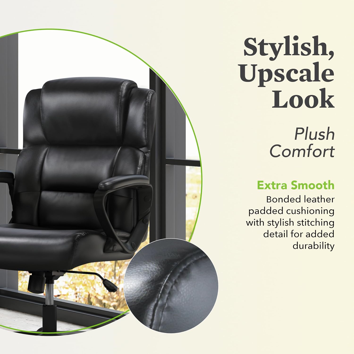 HON Sadie Big and Tall Ergonomic Office Chair, Heavy Duty Desk Chair, Black | Big and tall ergonomic office desk chair for desk work, lumbar support, adjustable arms, mesh comfort, 350 lb capacity