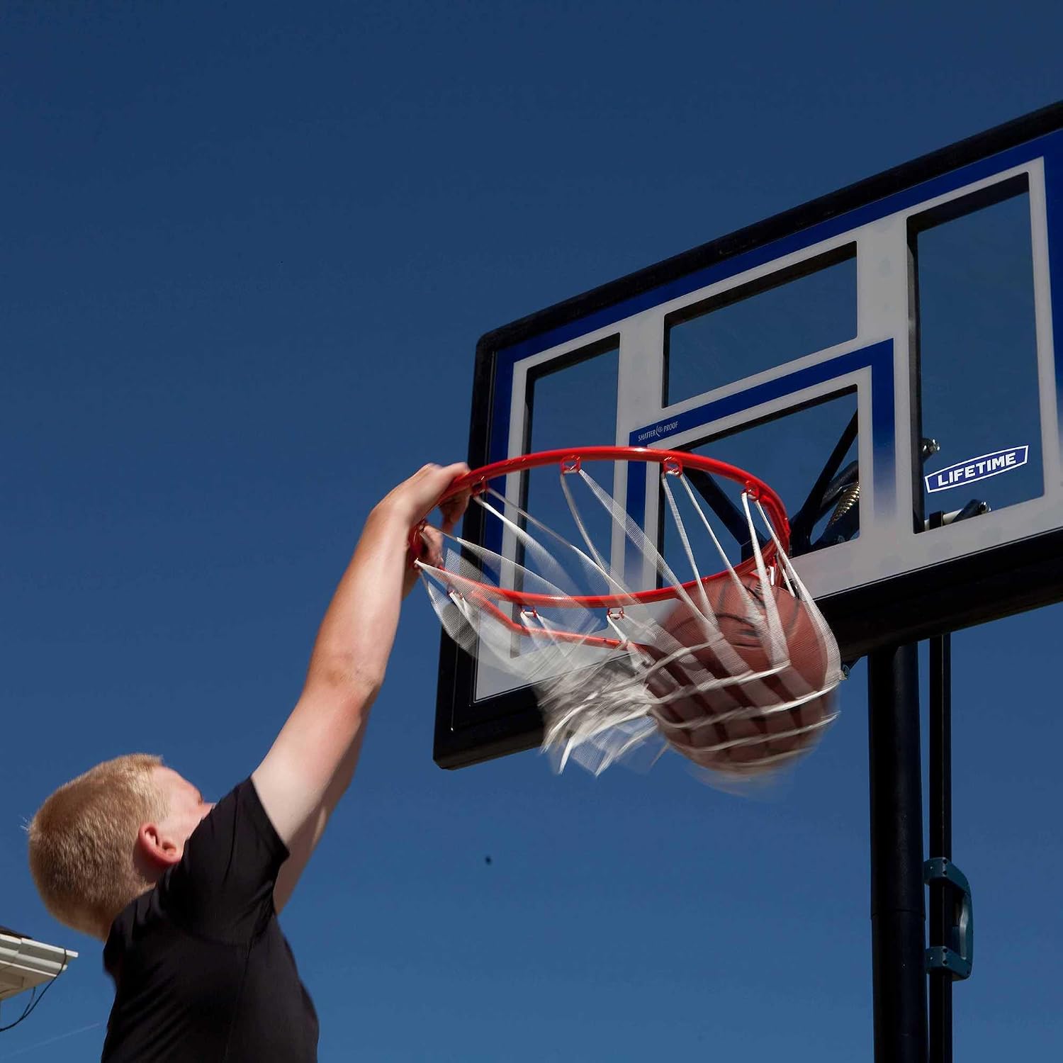 Lifetime Outdoor Portable Basketball Hoop, 48 Inch Backboard, 8-10 Ft Speed Shift Adjustable Height