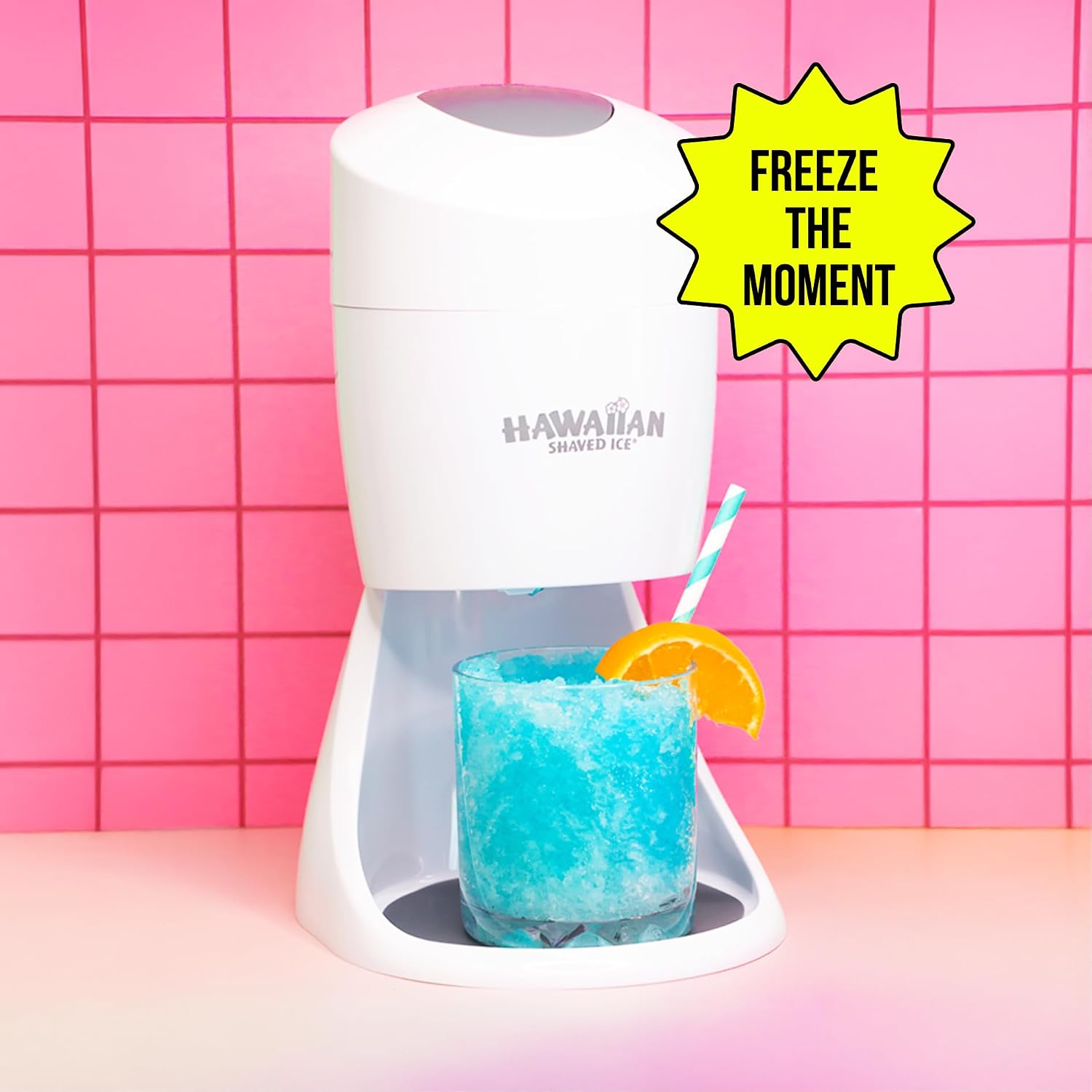Hawaiian Shaved Ice S900A Made in USA Professional Fluffy Ice & Snow Cone Machine for Home Use - Complete Party Kit with Flavor Syrups