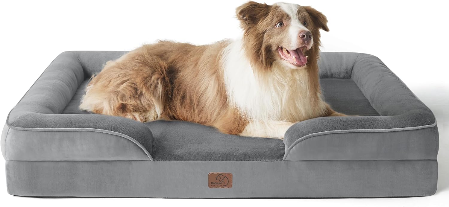 Bedsure Orthopedic Dog Beds Large Sized Dog with Removable Washable Cover