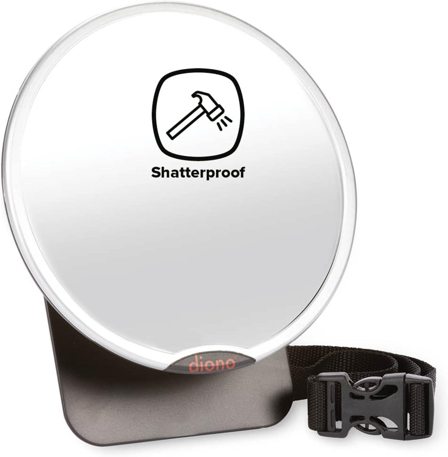 Diono Easy View Pack of 2 Baby Car Mirrors, Safety Car Seat Mirror for Rear Facing Infant, Fully Adjustable with 360 Rotation, Wide Crystal Clear View