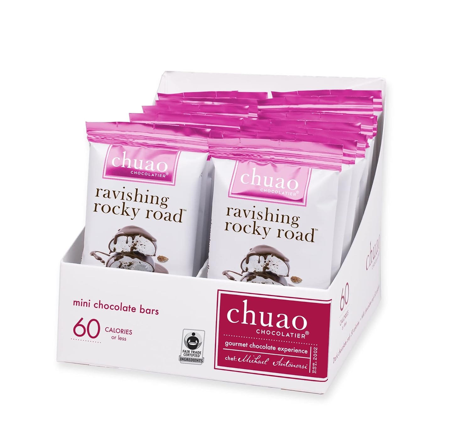 Chuao Chocolatier Salted Chocolate Crunch Dark Chocolate Mini Gourmet Chocolate Bar, 24-Ct. (0.39 oz. each)