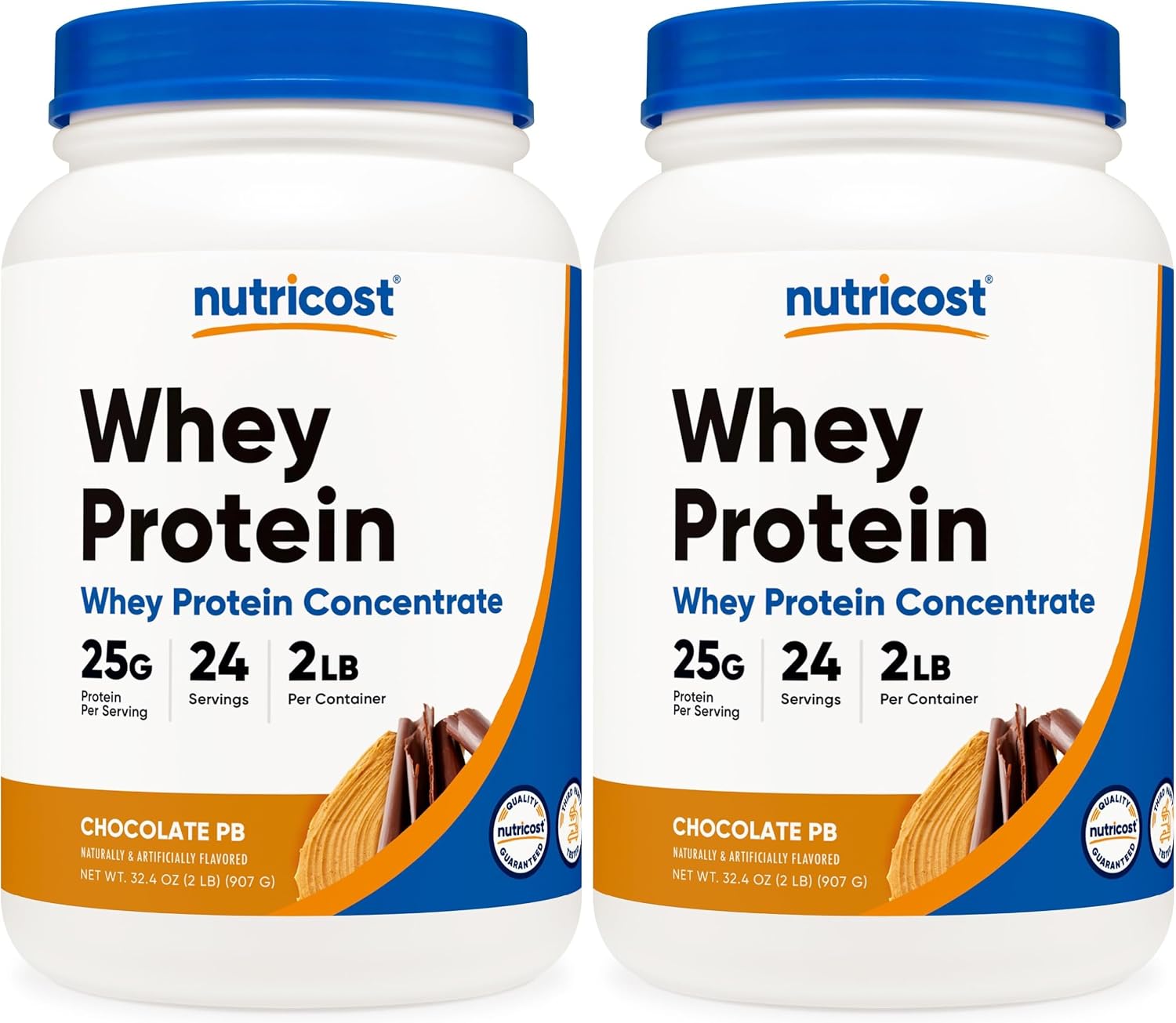 Nutricost Whey Protein Concentrate Powder (Unflavored) 2LBS, Gluten Free | GMO-Free