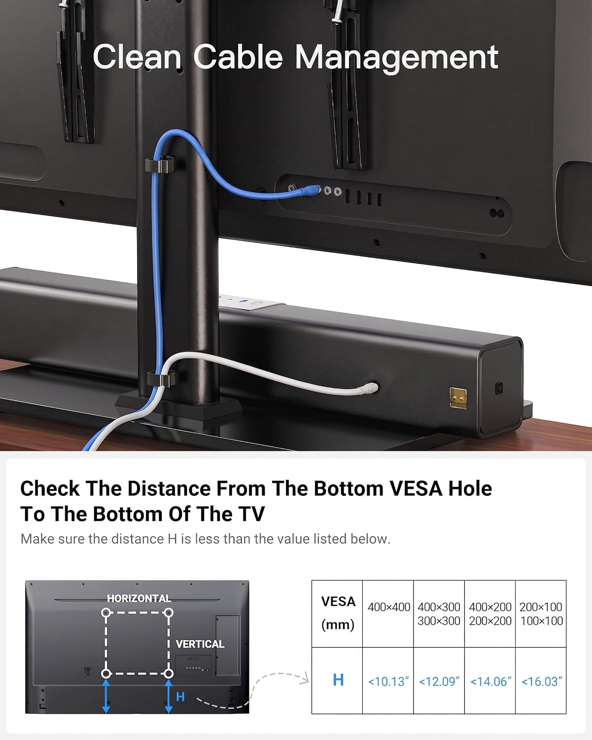 PERLESMITH Universal TV Stand Legs for 32-70 inch TVs up to 99 lbs, Height Adjustable Tabletop Television Stand Mount, Universal TV Base for Livingroom & Bedroom, VESA 400x400mm PSTVS04-N2