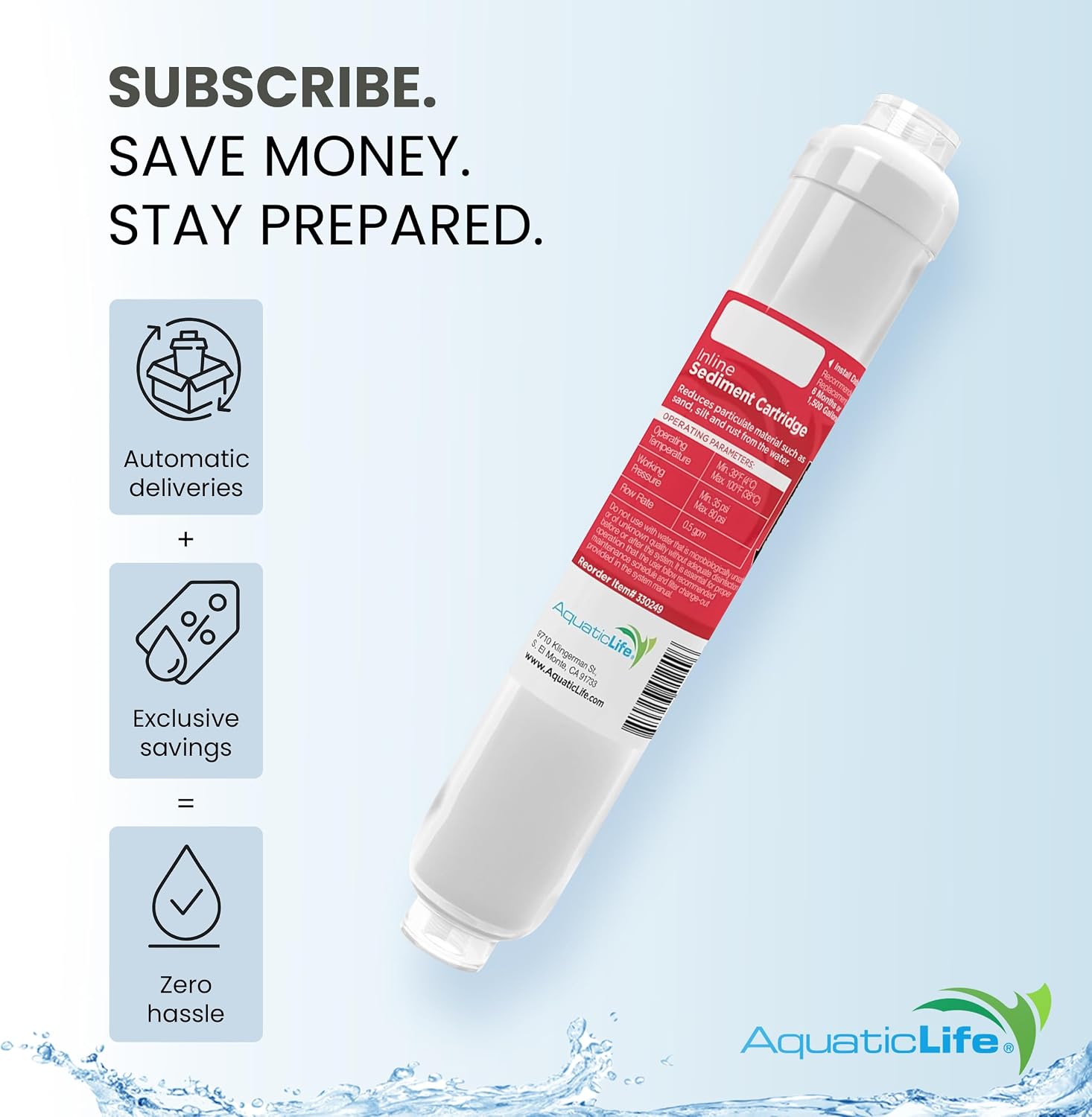Aquatic Life DI Color Changing Mixed Bed Resin Cartridge, Aquarium, Hydroponics
