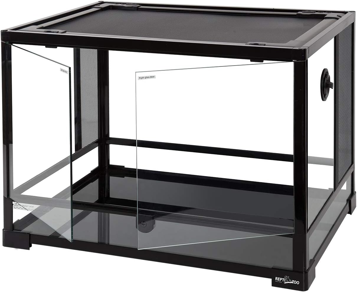 REPTI ZOO 85 Gallon Large Reptile Tank, Wide & Tall Tempered Glass Large Reptile Terrarium 47.2" x 17.7"x 23.6" for Tortoise Snake
