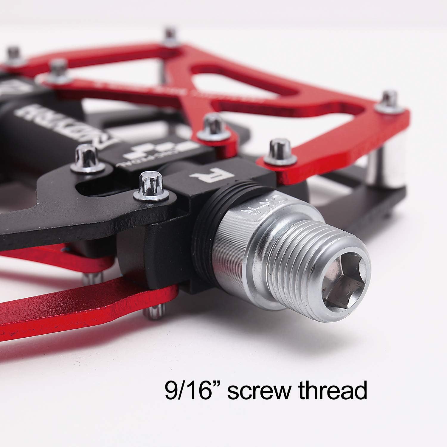 MZYRH Mountain Bike Pedals, Ultra Strong Colorful CNC Machined 9/16" Cycling Sealed 3 Bearing Pedals
