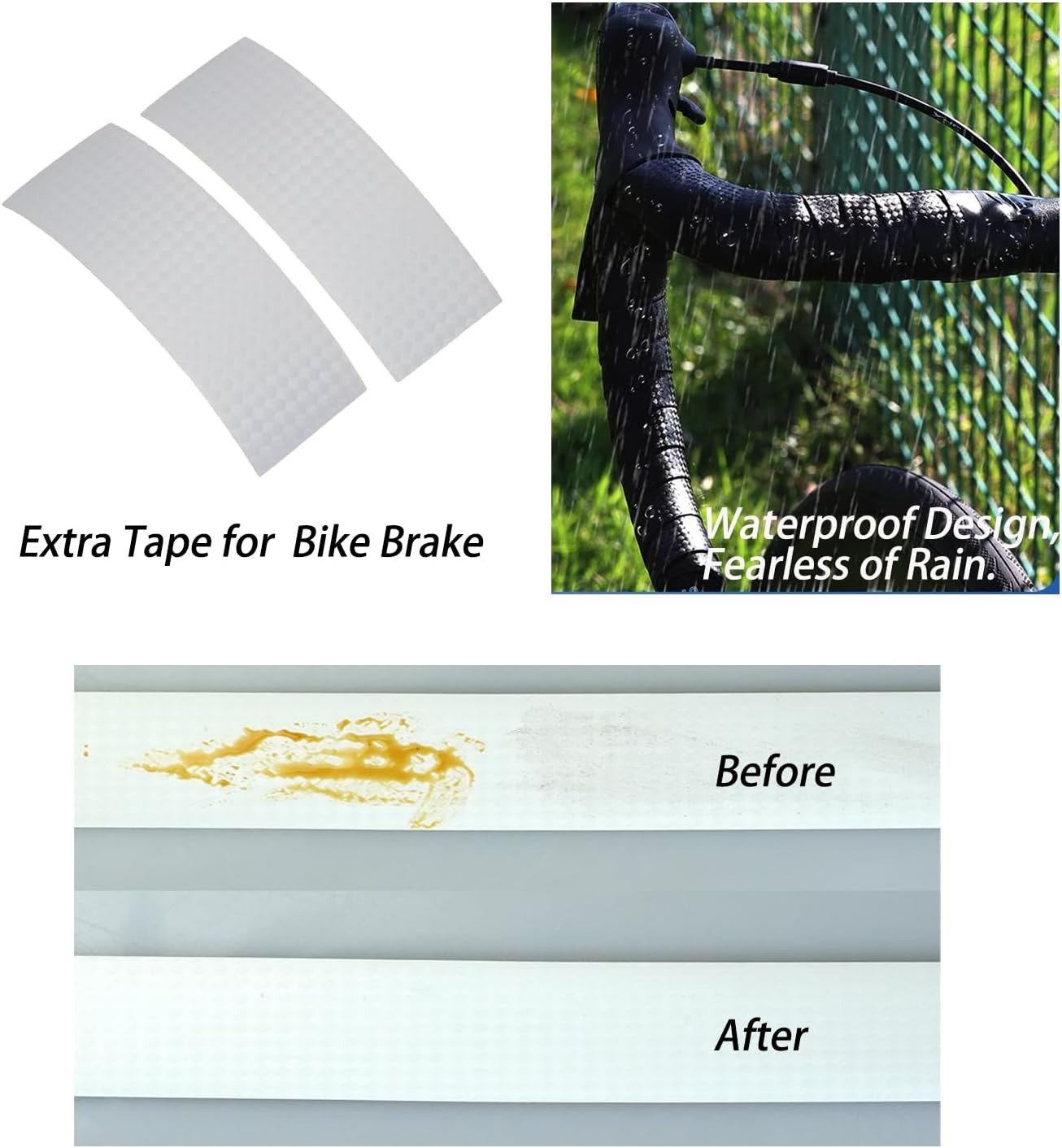 KINGOU Carbon Fiber PU Leather Road Bike Handlebar Tape Bar Tapes - 2PCS Per Set