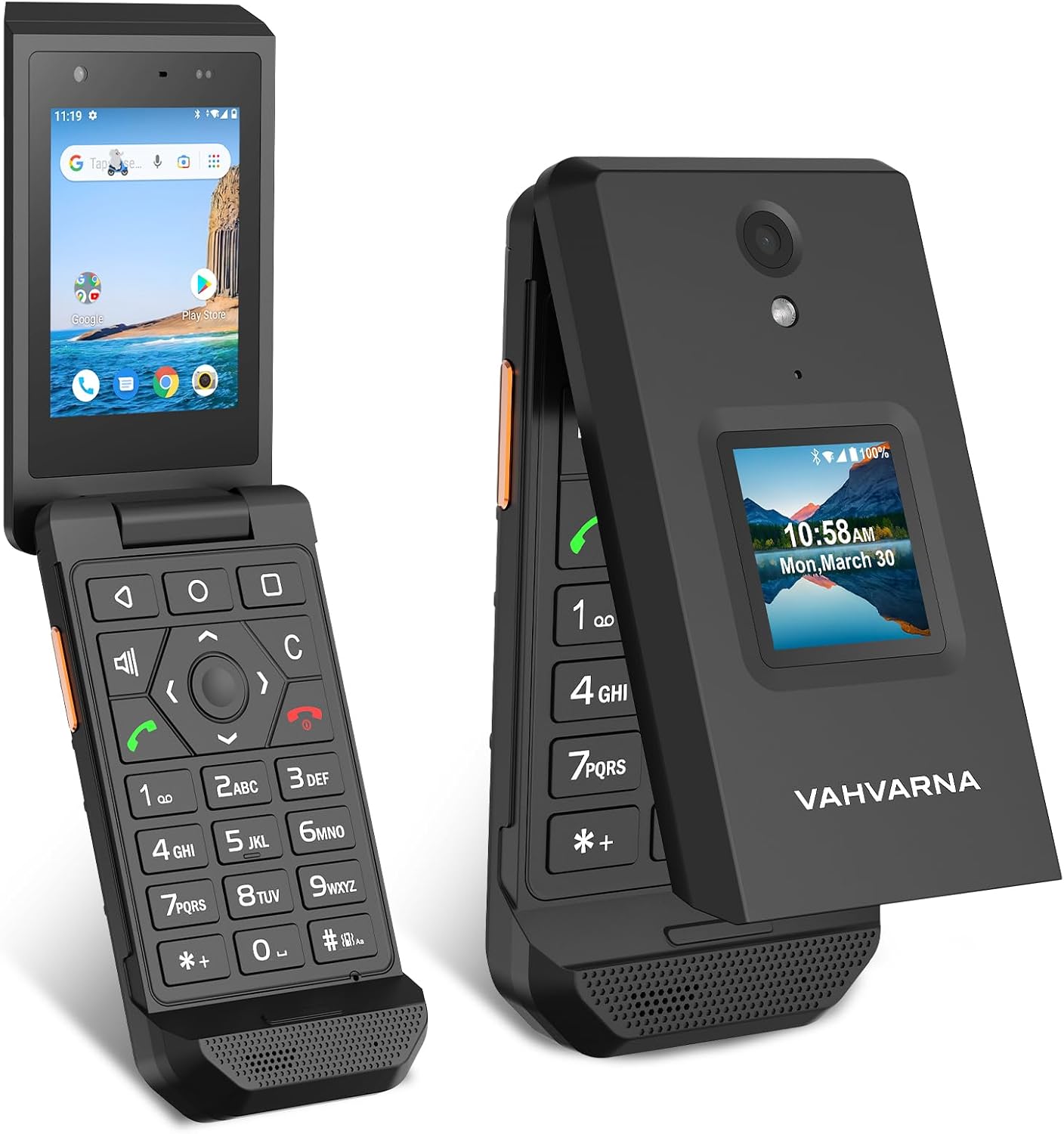 Rugged Flip Phone Unlocked, 4G LTE 2.8'' Touchscreen Smart Cell Phone Android 11, 100dB Speaker GPS MIL-STD IP68 Waterproof Dust-proof Drop-proof