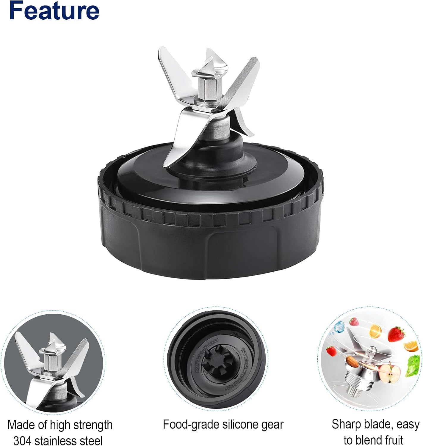 Blender Cups Fit for Ninja, Replacement Parts 16OZ Cups with Lids