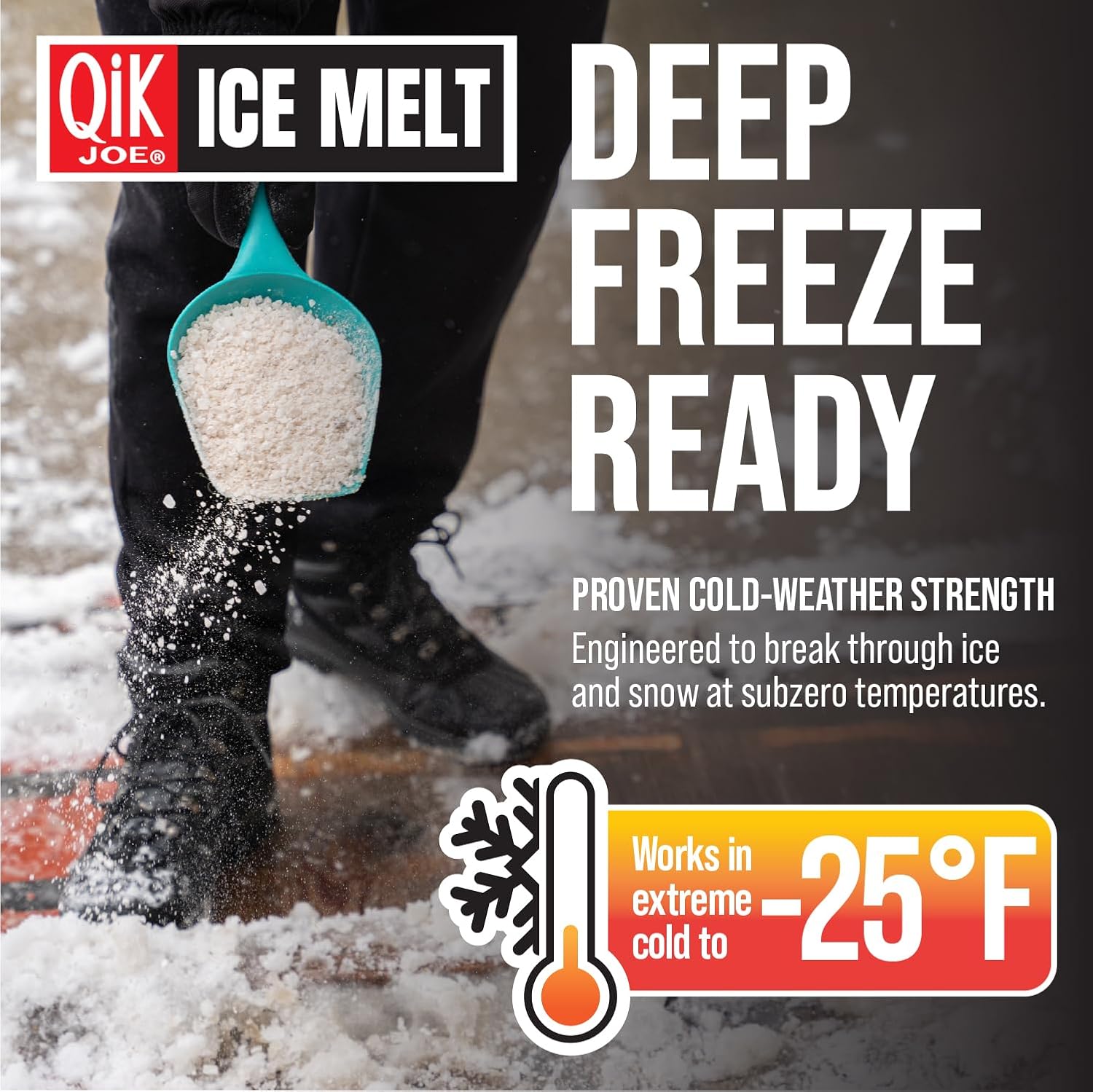 Calcium Chloride Ice Melt - 20 Lb Bag - Instant Snow and Ice Melt for Sidewalks, Driveways, Steps, Parking Lots, Concrete, Asphalt, and Other Surfaces