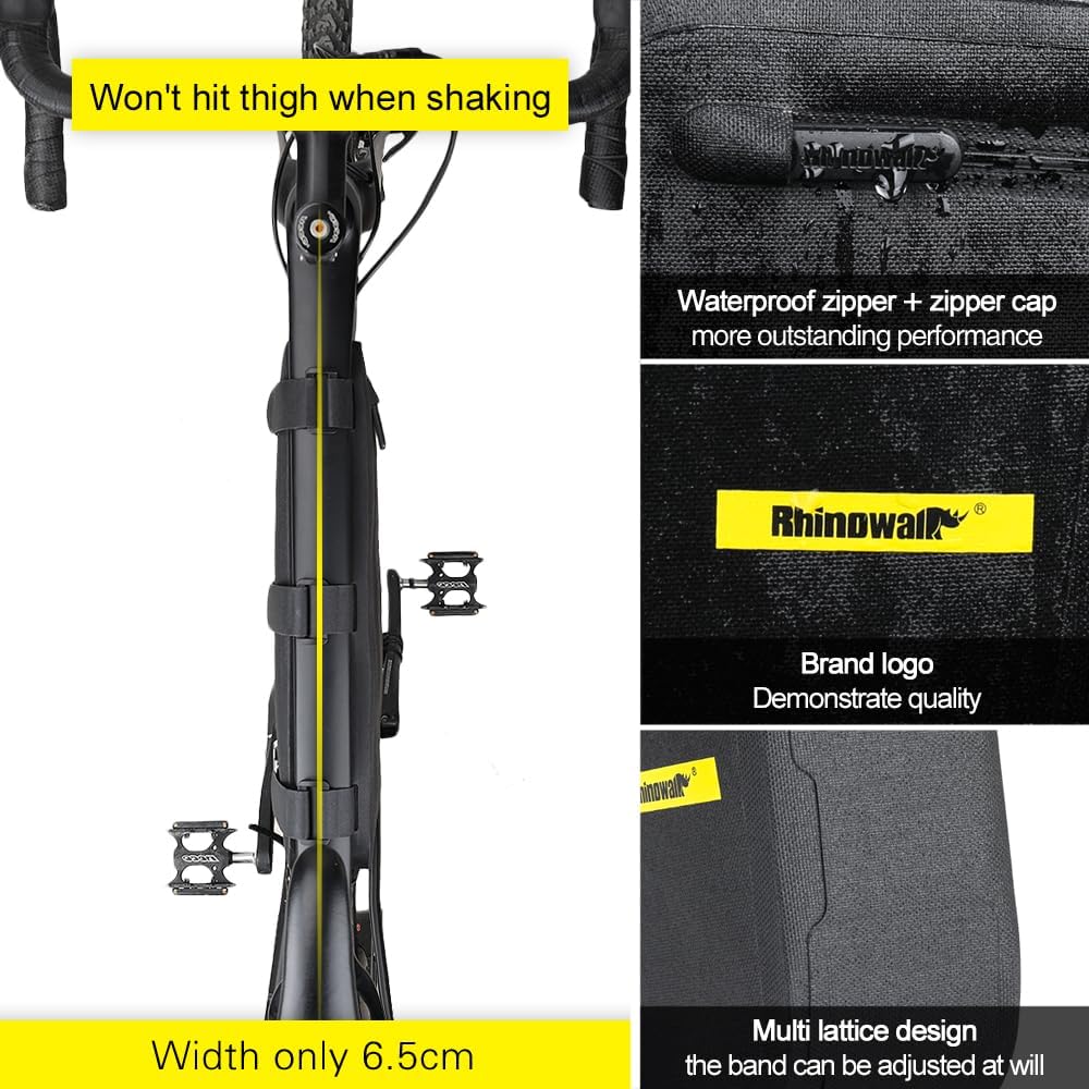 Rhinowalk Bike Frame Bag Bike Triangle Bag Waterproof top Tube Under The Bag, Suitable for Road Mountain Bike Sports, Gravel Bike
