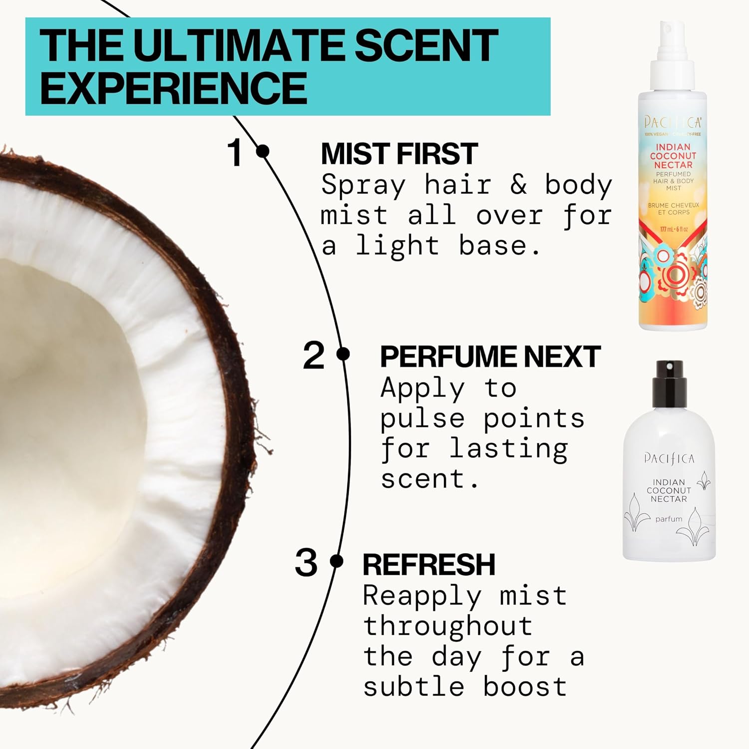 Pacifica Island Vanilla Hair Mist Perfume and Full Body Spray for Women - Fragrance Spray for A Mood-Lifting Experience, Paraben-Free, Clean Beauty No Alcohol, Vegan & Cruelty-Free, 6 oz oz