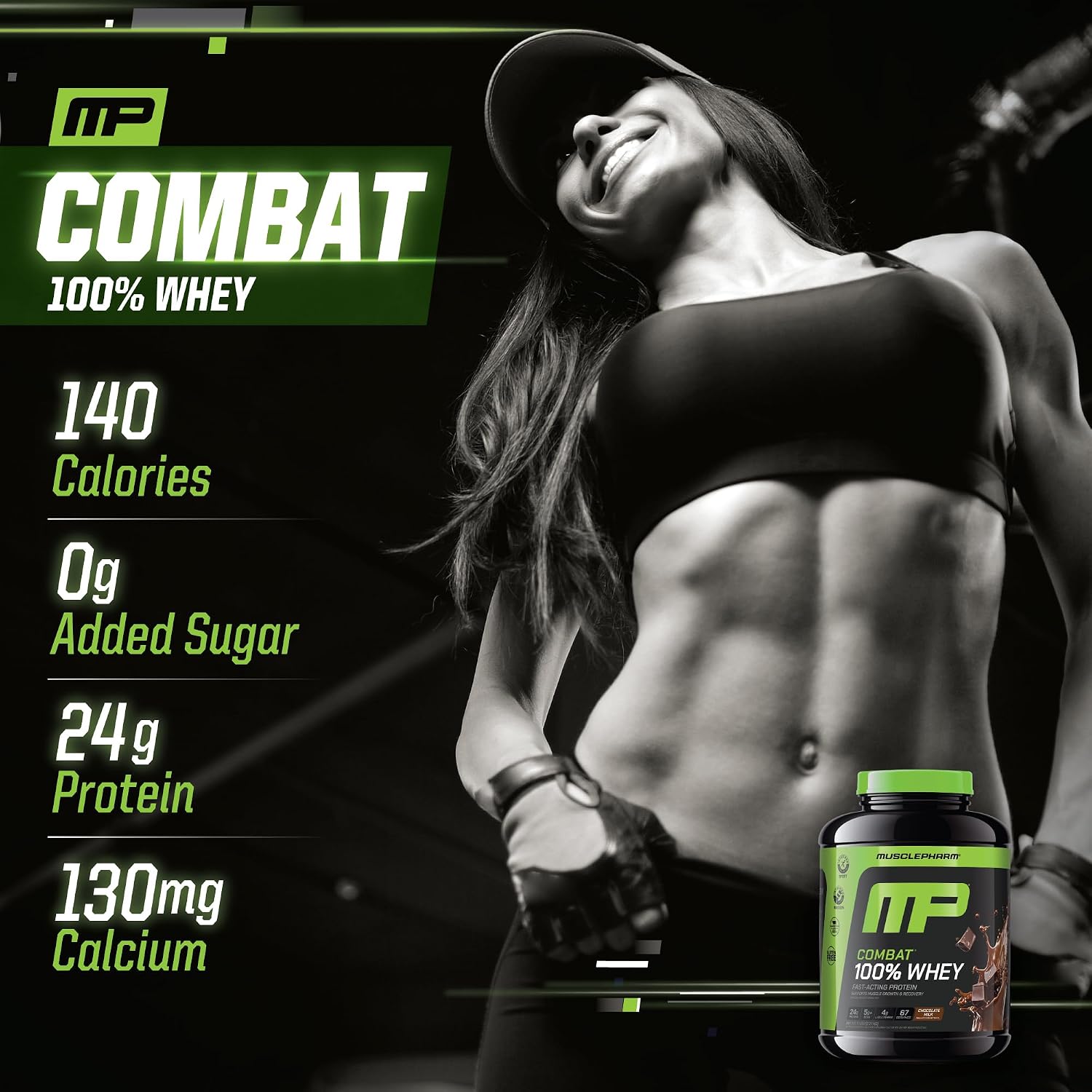 MusclePharm Combat 100% Whey Protein Powder, Vanilla Flavor, Fast Recovery & Muscle Gain with Whey Protein Isolate, High Protein Powder for Women & Men, Gluten Free, 5 lb, 70 Servings | Whey Protein Isolate, Fast Recovery Support, Muscle Gain Support, Hi…