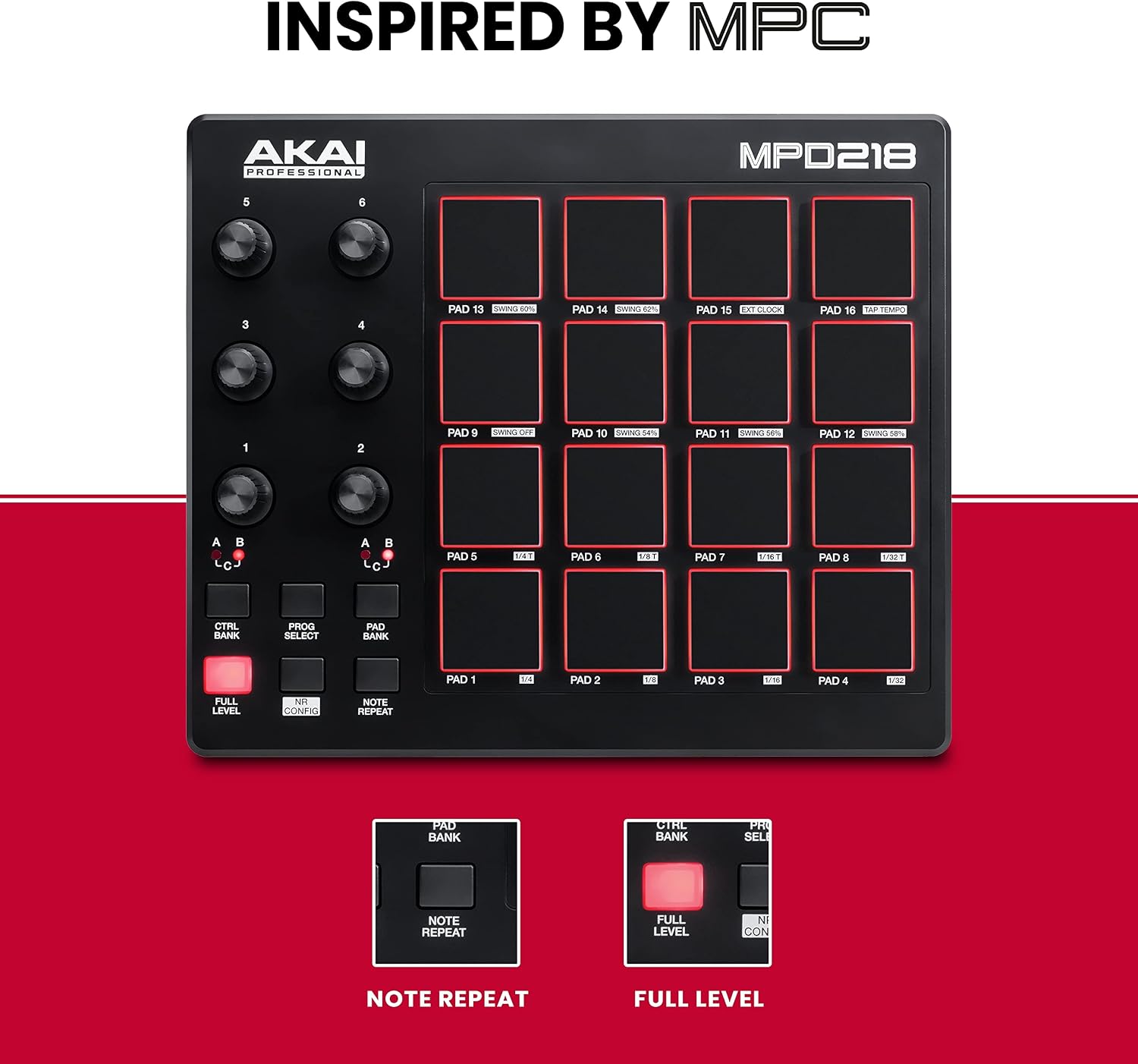 Akai Professional MPD218 USB MIDI Pad Controller