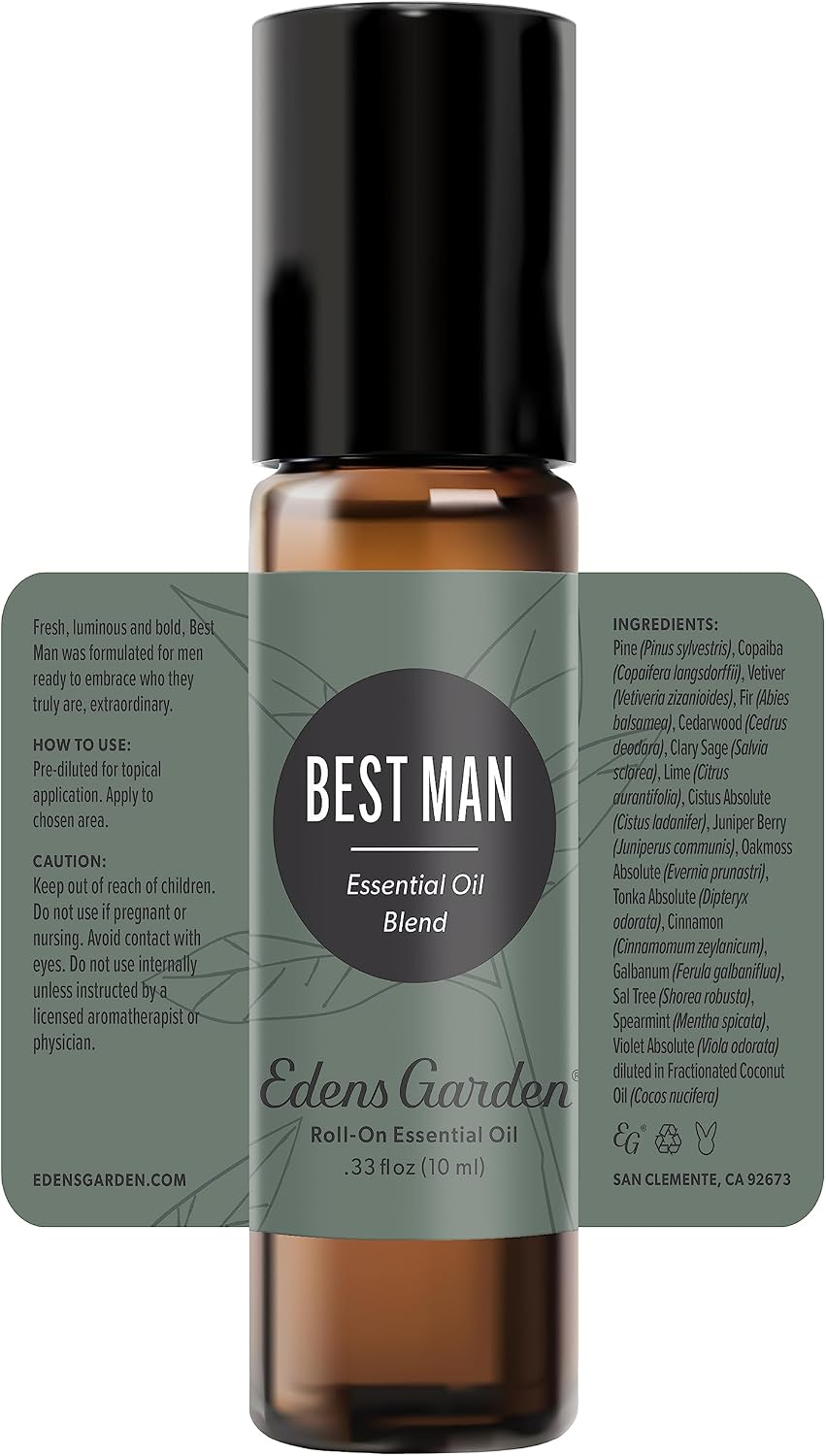 Edens Garden Beach House 100% Pure Essential Oil Blend Roll-On (.33 fl oz)