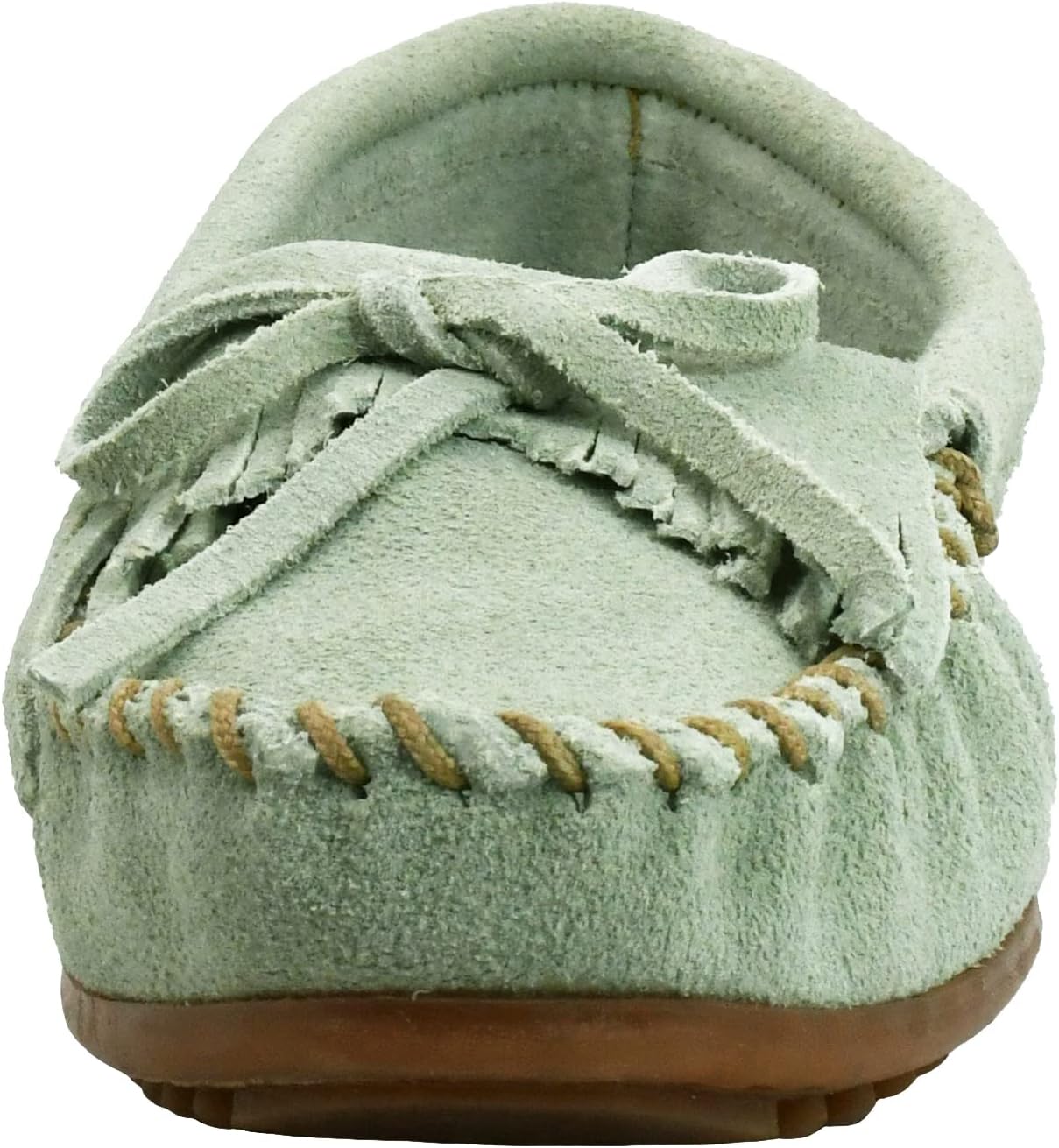 Minnetonka Women's Kilty Suede Hardsole Moccasin