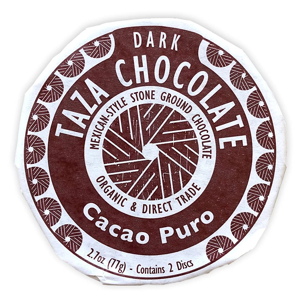 Taza Chocolate Organic Mexicano Disc Stone Ground, Variety Pack, 1.35 Ounce (8 Count), Vegan | Vegan, Dairy Free, Gluten Free, Organic Stone Ground Dark Chocolate Disc, 1.35 Ounce