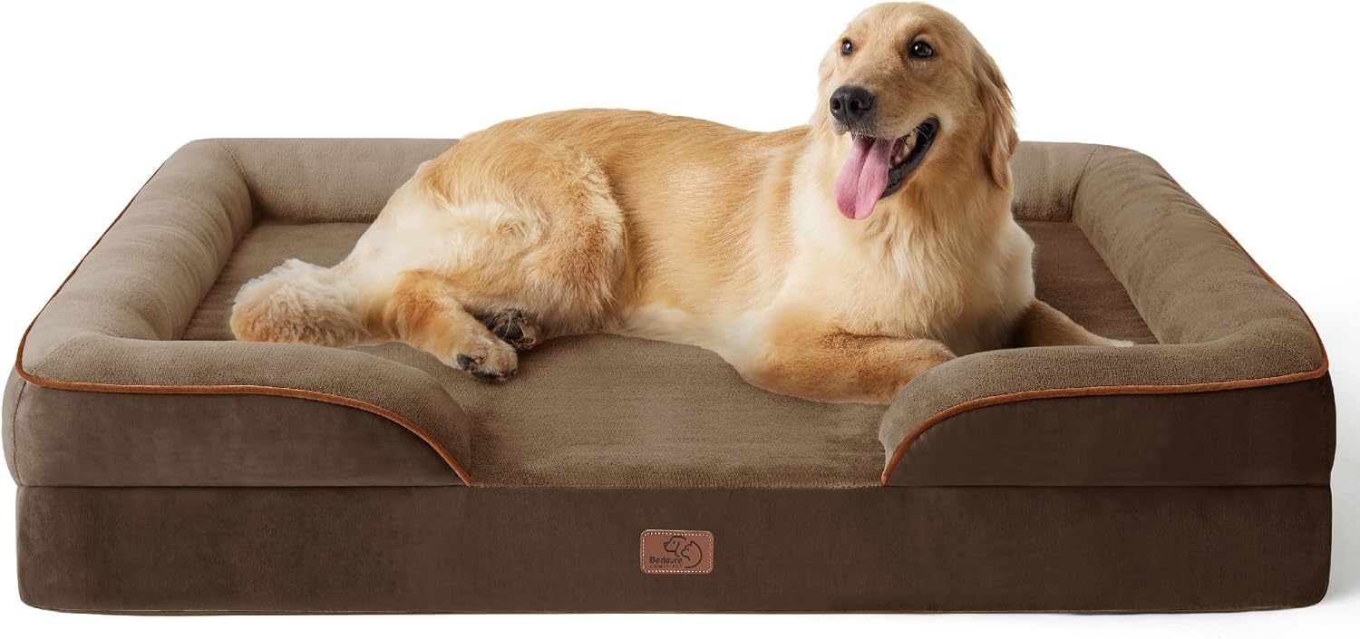 Bedsure Orthopedic Dog Beds Large Sized Dog with Removable Washable Cover