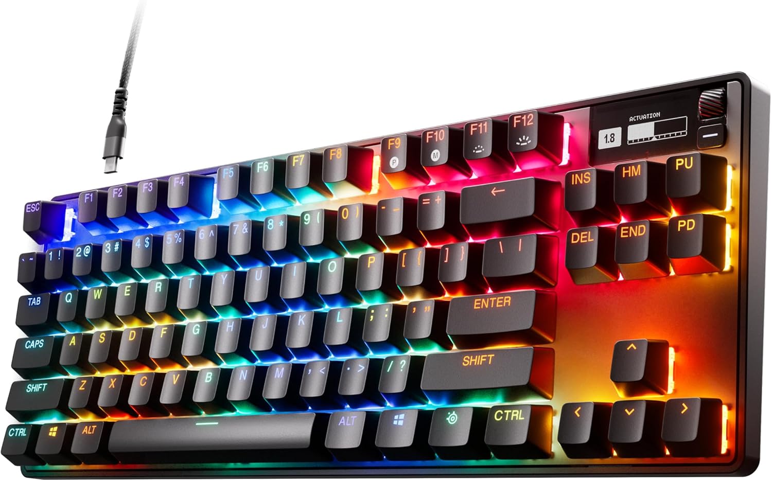 SteelSeries HyperMagnetic gaming keyboard Apex Pro TKL - Fastest - Adjustable actuation - No numeric keypad format suitable for esports - RGB