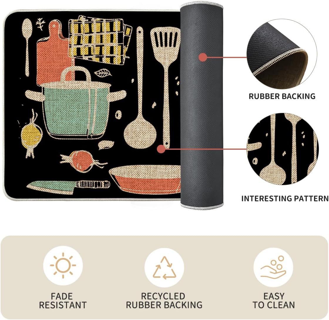 Artoid Mode The Kitchen is The Heart of The Home Kitchen Mats Set of 2