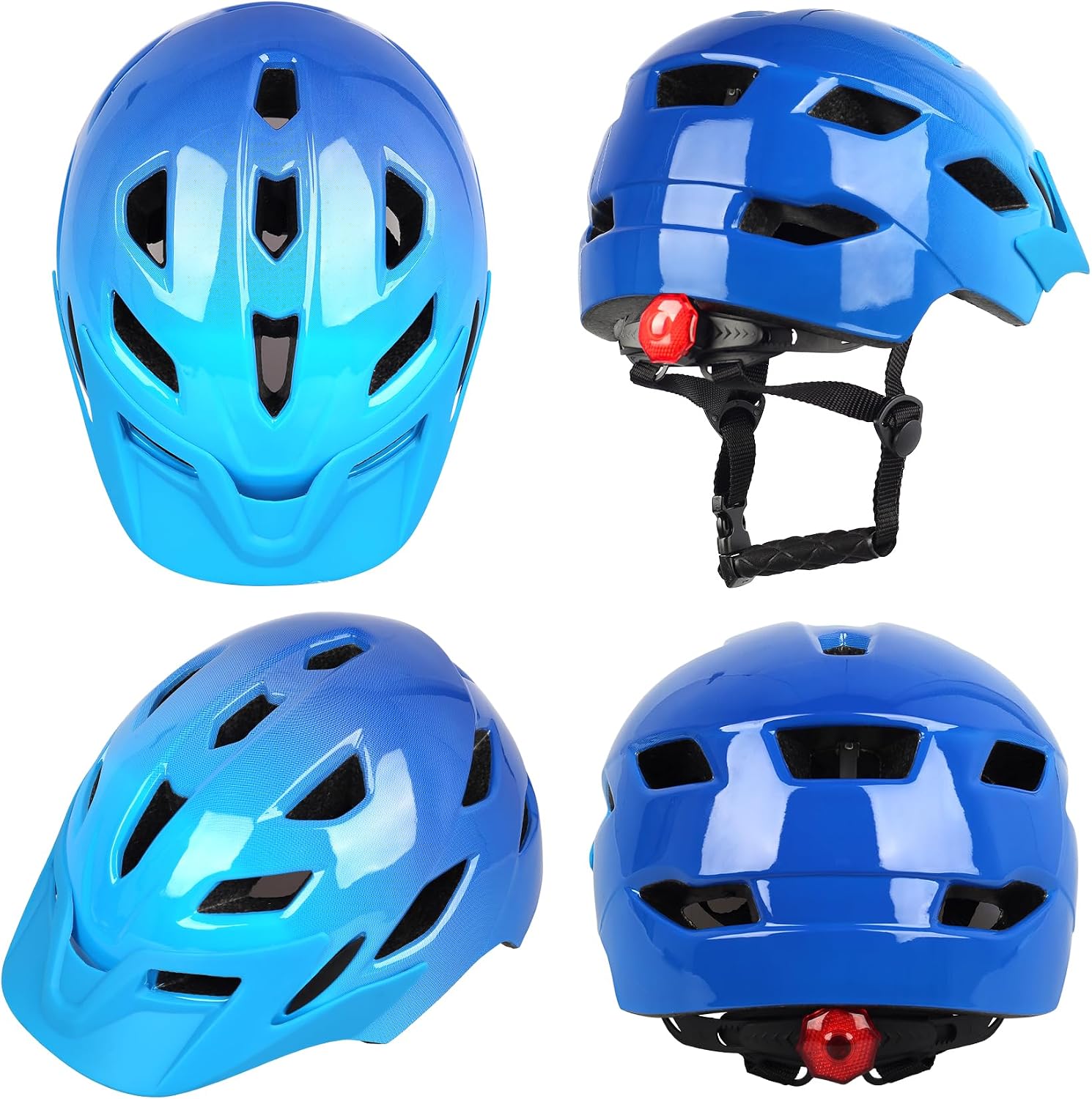 Kids Bike Helmet with LED Light for Youth Teen Toddler Boys Girls