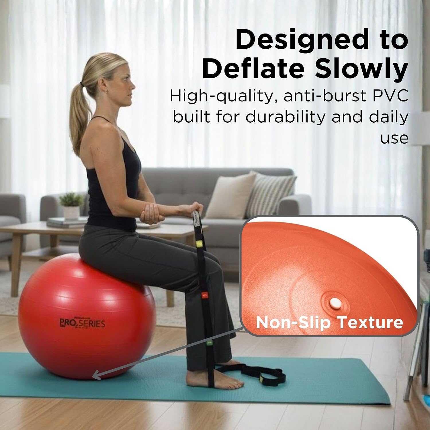 THERABAND Exercise and Stability Ball for Improved Posture, Balance, Core Fitness, Coordination and Rehab