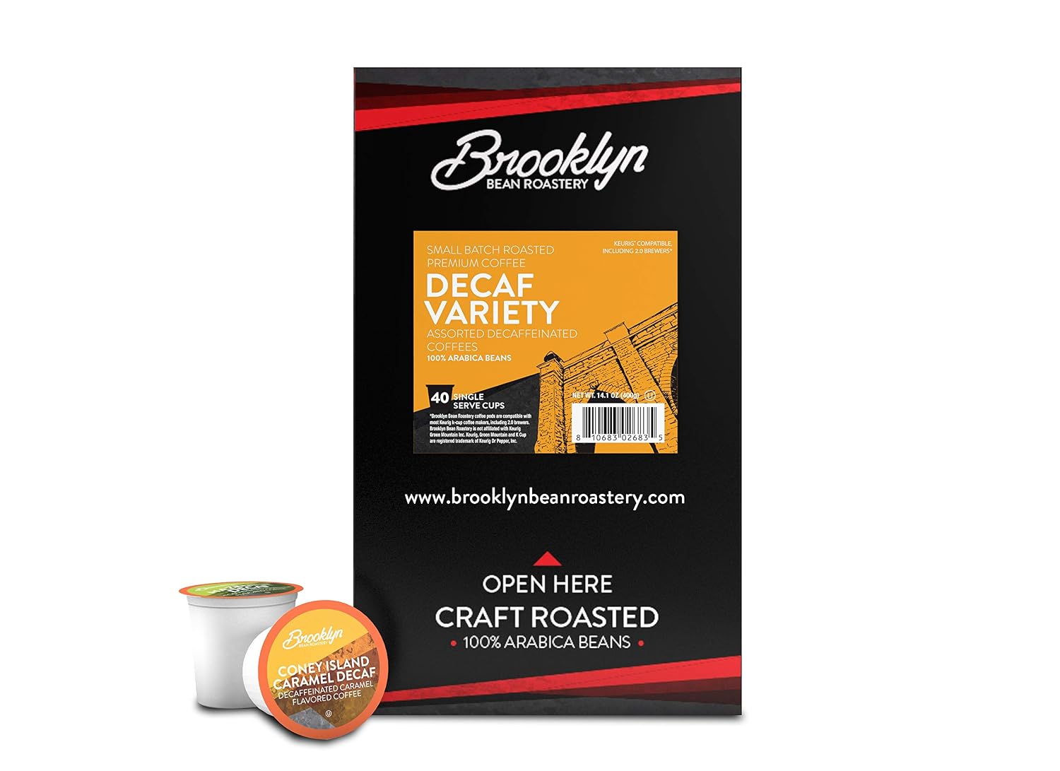 Brooklyn Beans Colombian Gourmet Coffee Pods - Compatible with Keurig K Cup Brewers Including 2.0 Machines, 40 Count, Rich and Smooth Colombian Medium Roast