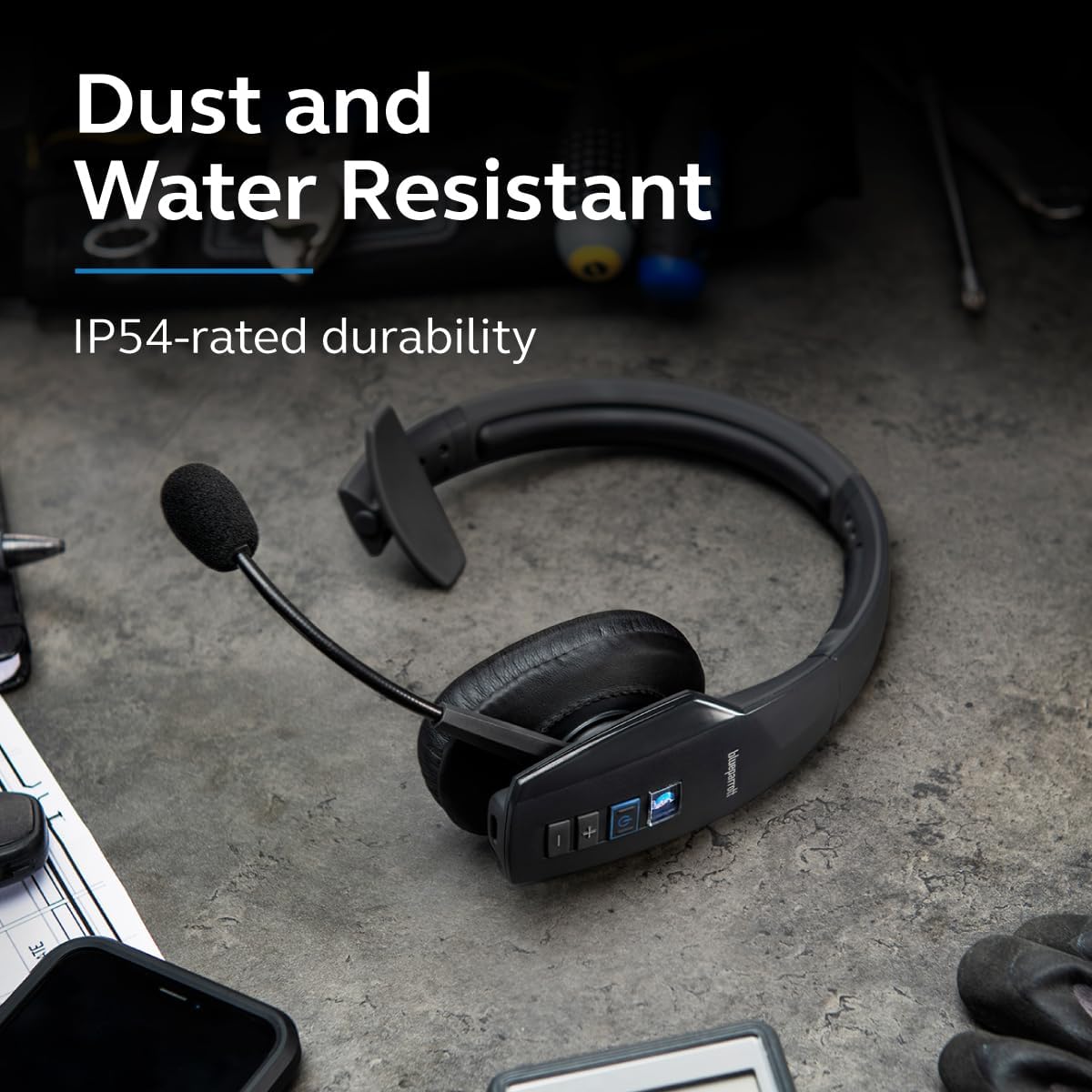 BlueParrott B450-XT Noise Cancelling Bluetooth Headset – Updated Design with Long Wireless Range