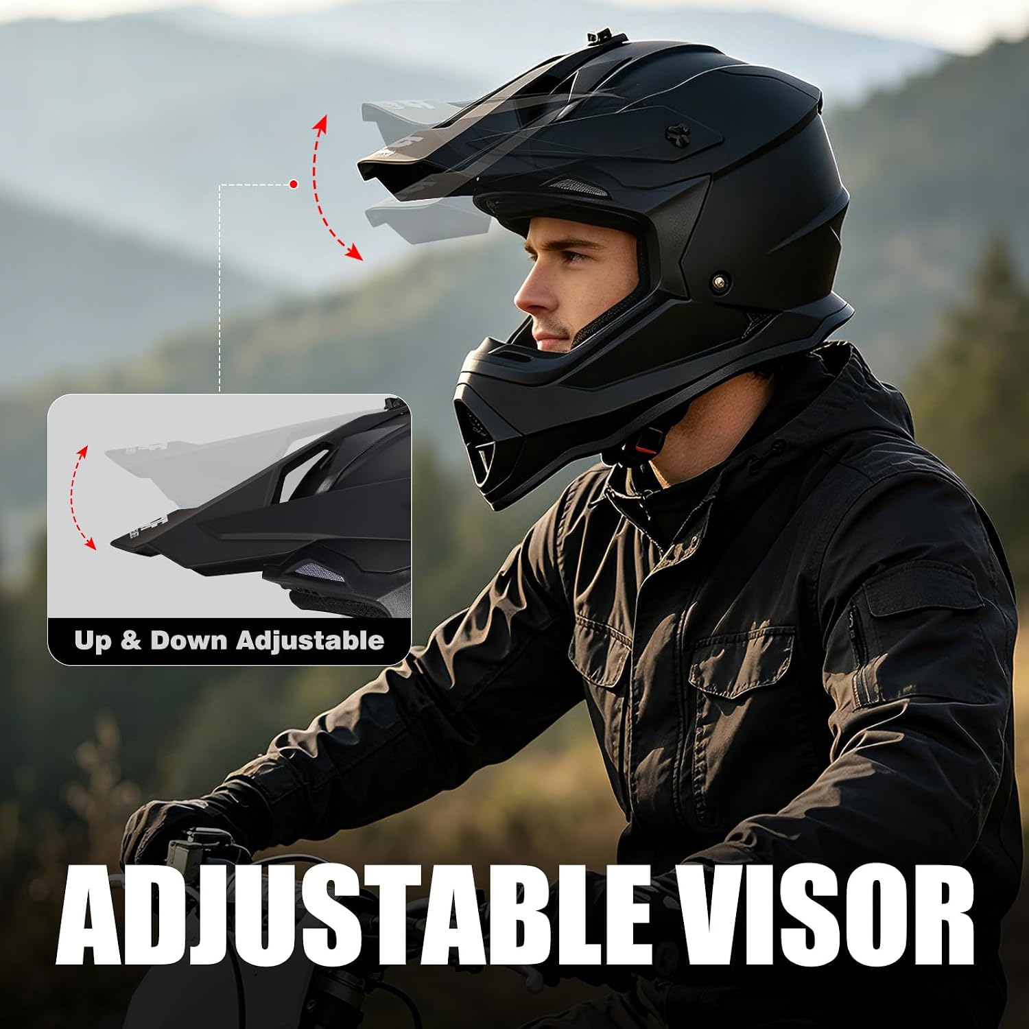 Adult Dirt Bike Helmet DOT Approved,WS901 Full Face Motocross Set | Includes Goggles Gloves,adjustable visor and washable liner for UTV MX Dirtbike ATV OffRoad