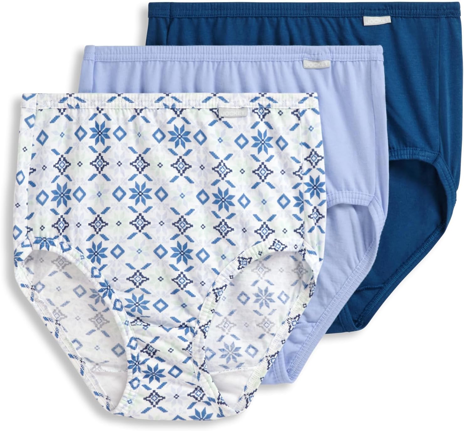 Jockey Women's Underwear 100% Cotton Elance Brief - 3 Pack