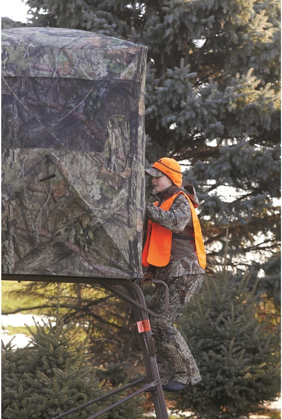 Guide Gear 6 Foot Tripod Hunting Tower Blind, 2-Man Stand Elevated, Hunting Gear Equipment Accessories, 4 by 4