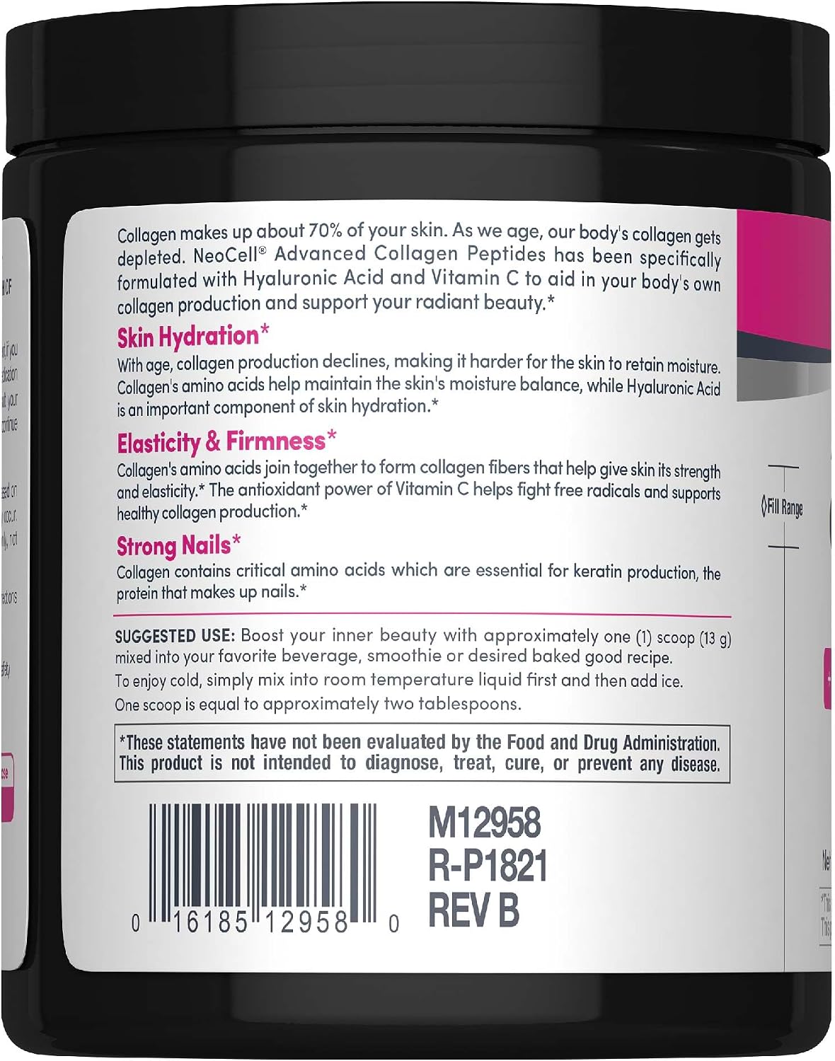 NeoCell Collagen Peptides Powder | 6.9 oz | Unflavored Supplement | with Vitamin C and Hyaluronic Acid | Advanced Formula | Hair, Skin, & Nails | for Women and Men | With Vitamin C and Hyaluronic Acid | Advanced Formula | Hair, Skin, & Nails | for Women…