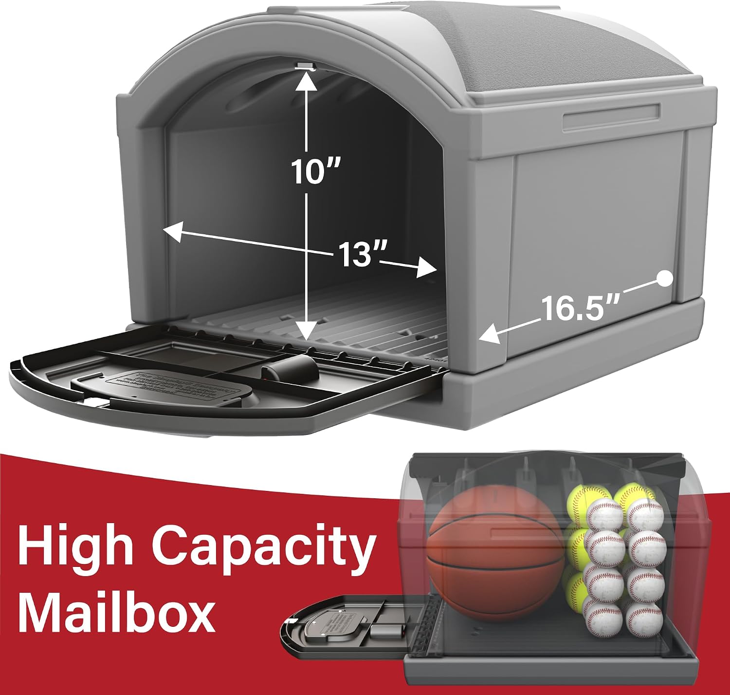 Simplay3 Rustic Home Plastic Residential Cabin Mailbox & Post Mount Combo Kit with 2 Access Doors - Sandstone, Made in USA