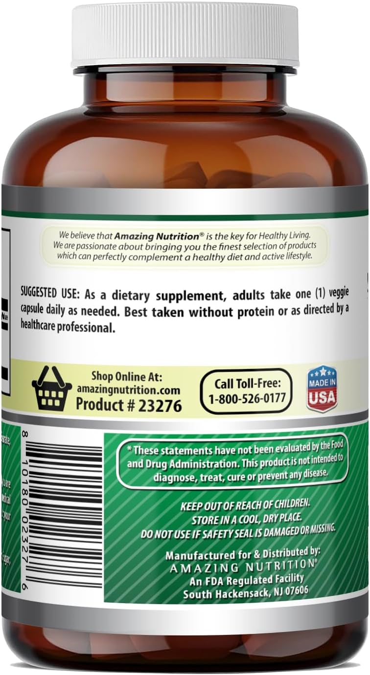 Amazing Formulas GABA Supplement | 750 Mg per Serving | 100 Veggie Capsules | Non-GMO | Gluten-Free | Made in USA | Ideal for Vegetarians