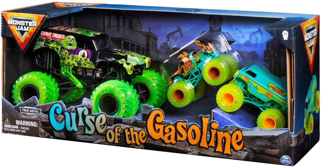 Monster Jam Curse of the Gasoline Diecast Car 3-Pack
