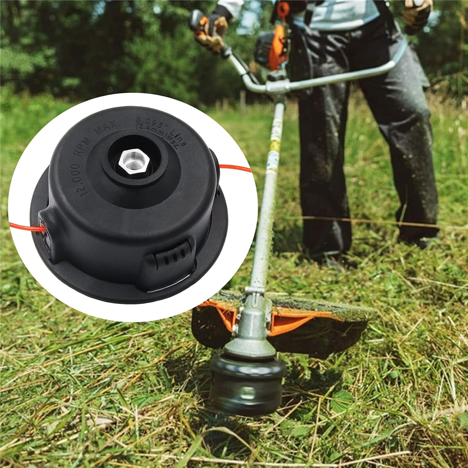 Kimsion 308923014 Reel Easy String Trimmer Head for Toro 51954, 51974, 51955, 51975 Straight & Curved Shaft Gas Trimmers