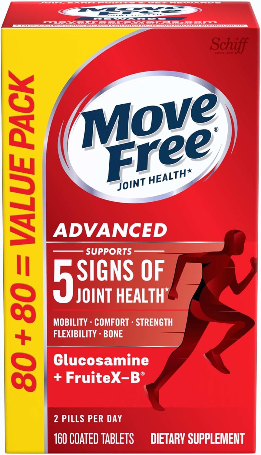Move Free Advanced Glucosamine Chondroitin + Calcium Fructoborate Joint Support Supplement