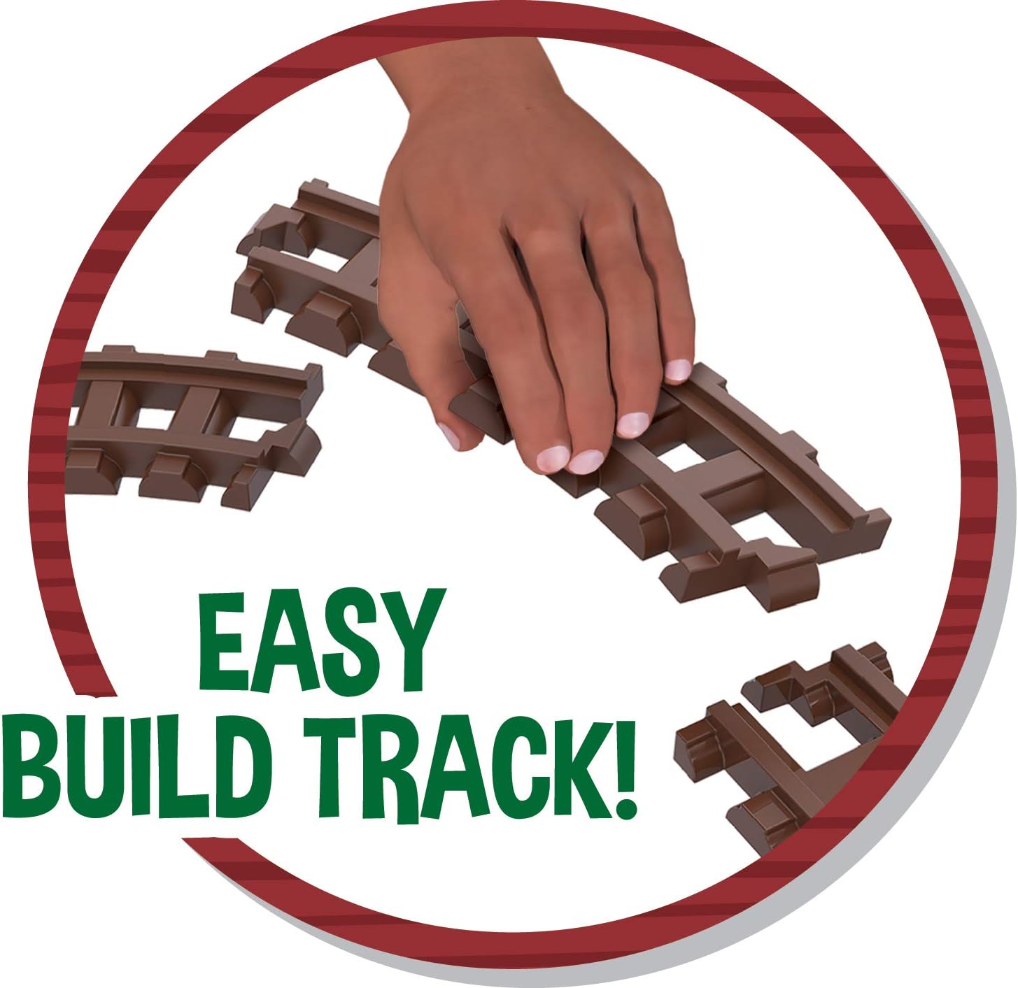LINCOLN LOGS-Sawmill Express Train - 101 Parts - Real Wood Logs - Buildable Train Track-Ages 3+ - Best Retro Building Gift Set for