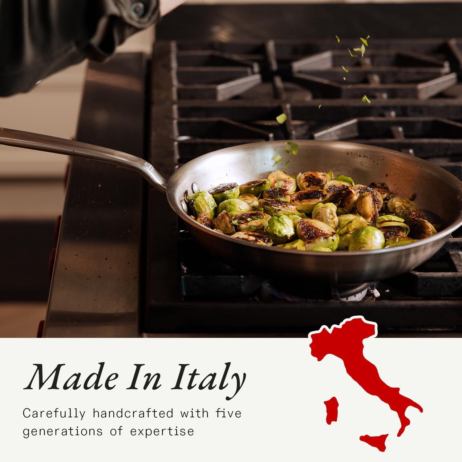 Made In Cookware - 10 Piece Stainless Steel Pot and Pan Set - 5 Ply Clad - Includes Stainless Steel Frying Pans, Saucepans