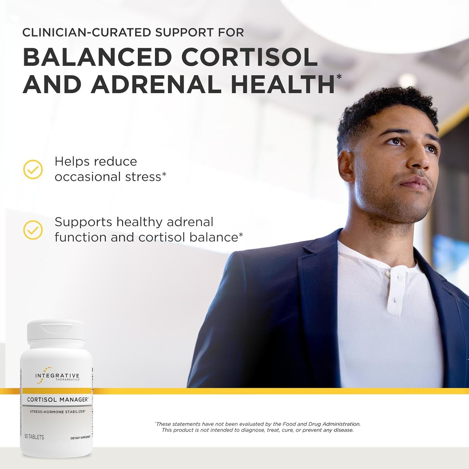 Integrative Therapeutics Cortisol Manager - Balance Cortisol & Support Relaxation for Restful Sleep* - Includes Ashwagandha & L-Theanine for Confidence with Less Stress* - 30 Tablets