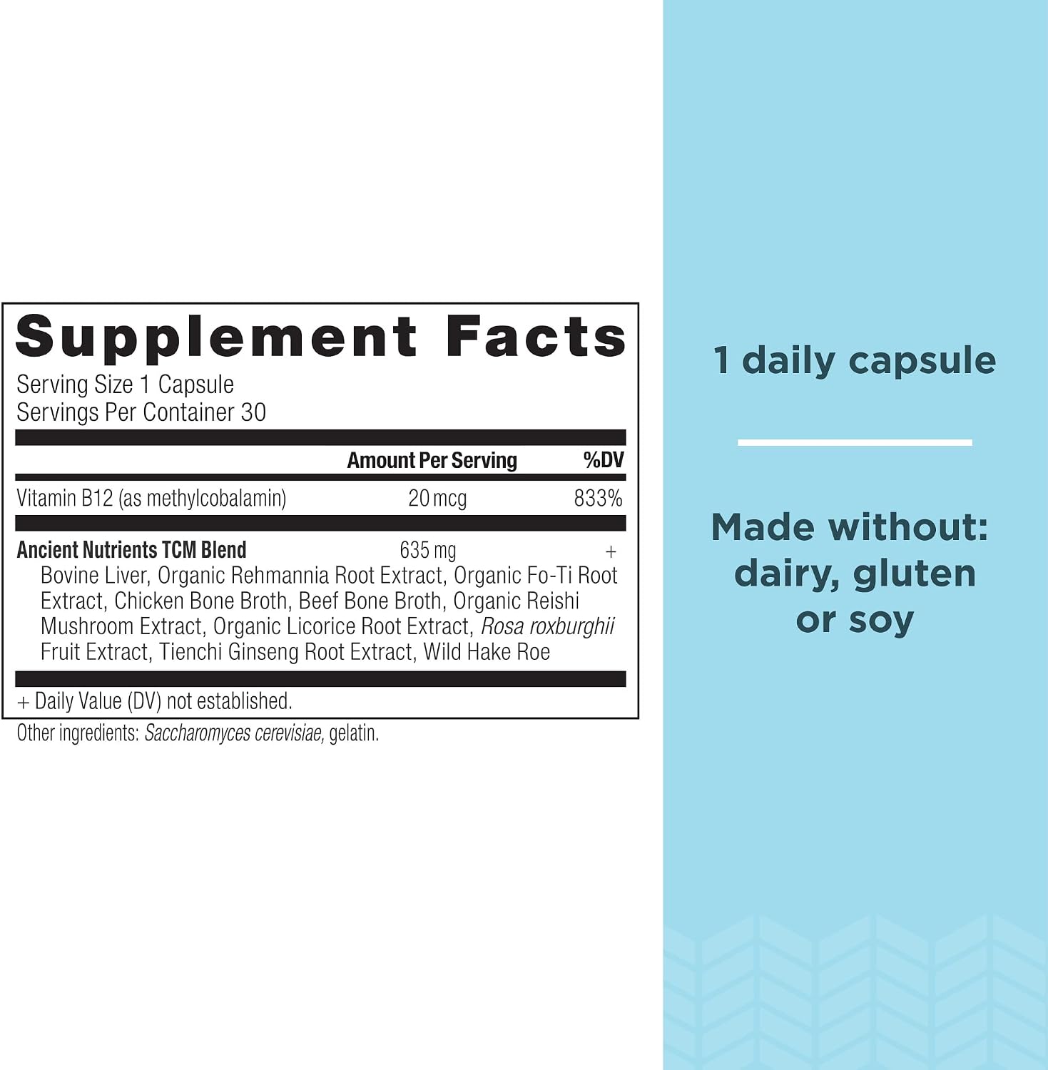 Ancient Nutrition Methylated Vitamin B12 Supplement, Supports Energy | Supports Energy Metabolism and Nervous System Health, Adaptogenic Herbs